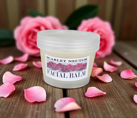 Scarlet Nectar Facial Balm (2oz frosted glass jar)