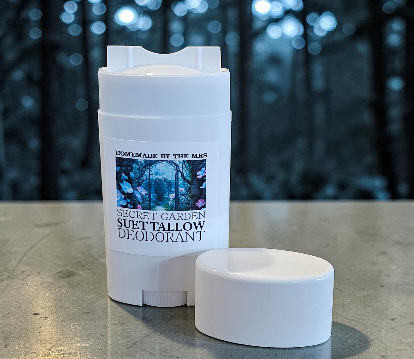 Deodorant Suet Tallow Magnesium (Secret Garden) 2.5oz Plastic Applicator