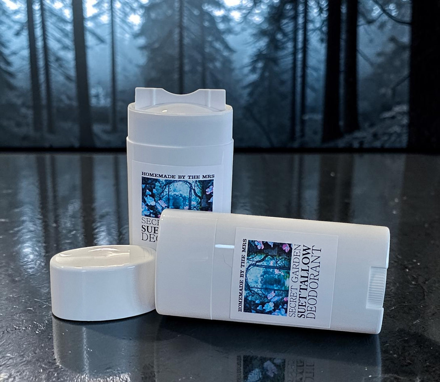 Deodorant Suet Tallow Magnesium (Secret Garden) 2.5oz Plastic Applicator