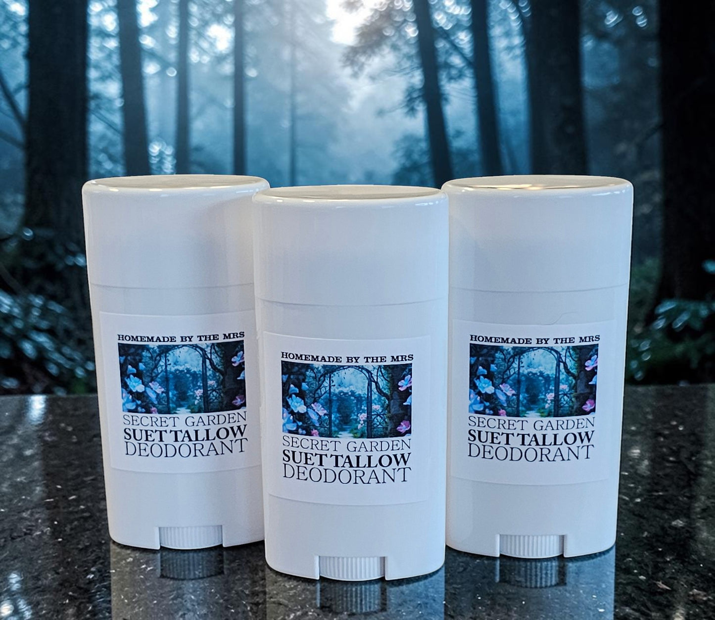 Deodorant Suet Tallow Magnesium (Secret Garden) 2.5oz Plastic Applicator