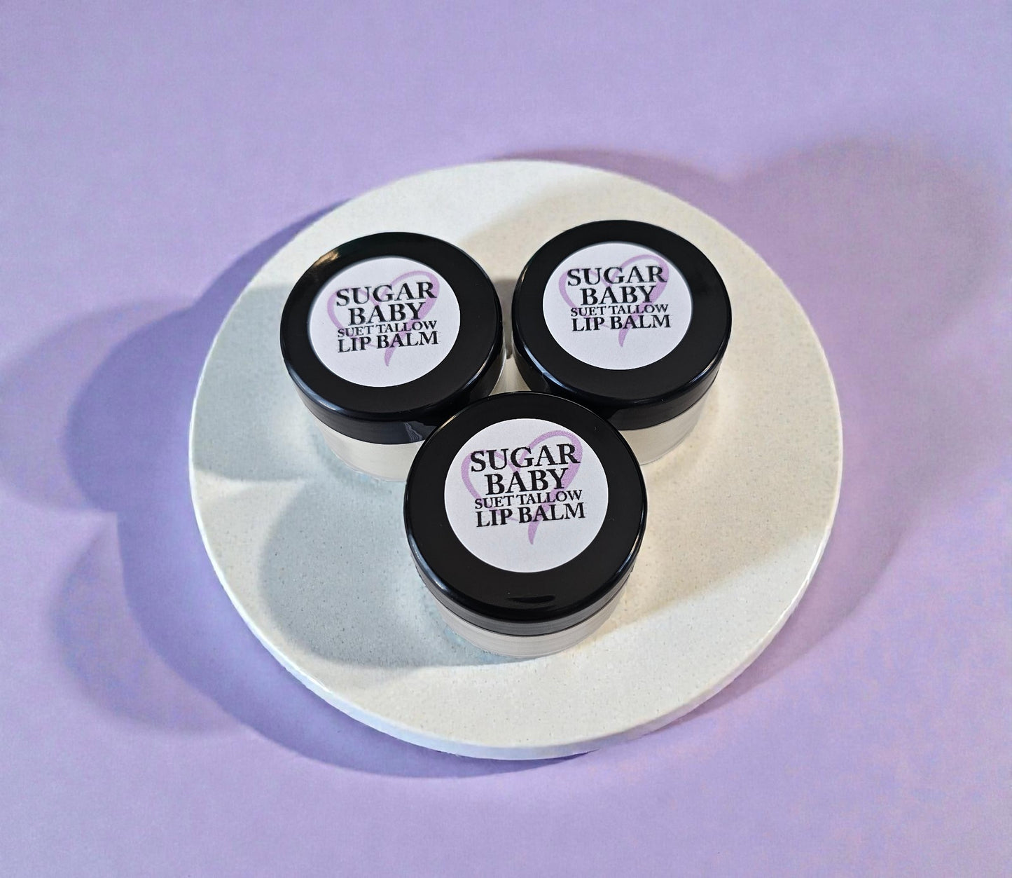 Suet Tallow Lip Balm (Sugar Baby) 1oz container