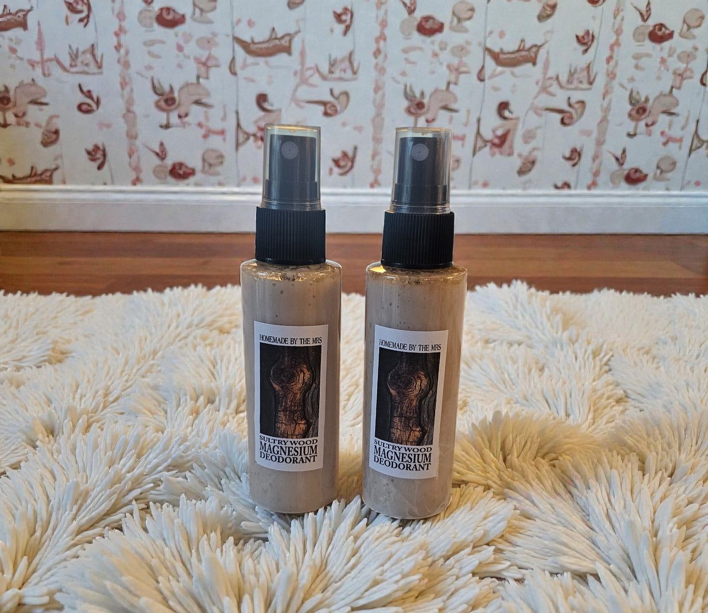 Sultry wood Aloe and Magnesium Hydroxide Deodorant Spray (2oz clear misting spray bottle)