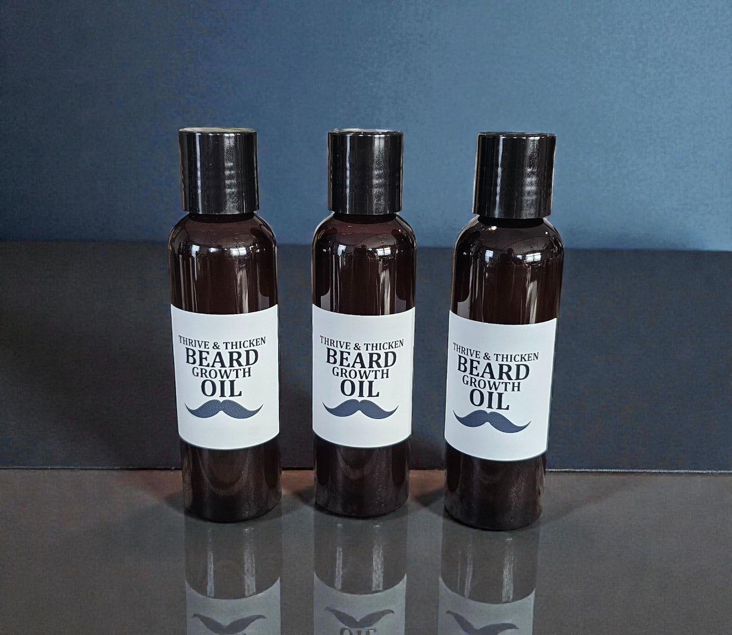 Beard Growth Oil (Thrive and Thicken) 4oz Amber Squeeze Bottle