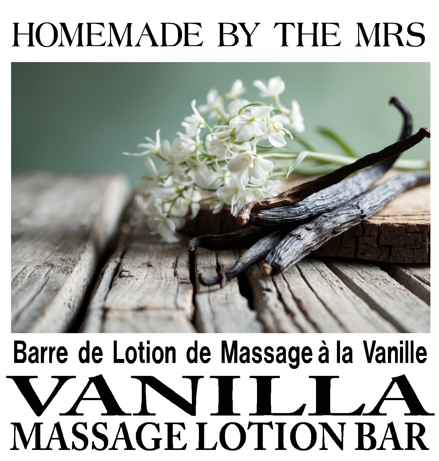 Vanilla Lotion Massage Bar / Barre de Massage Hydratante à la Vanille