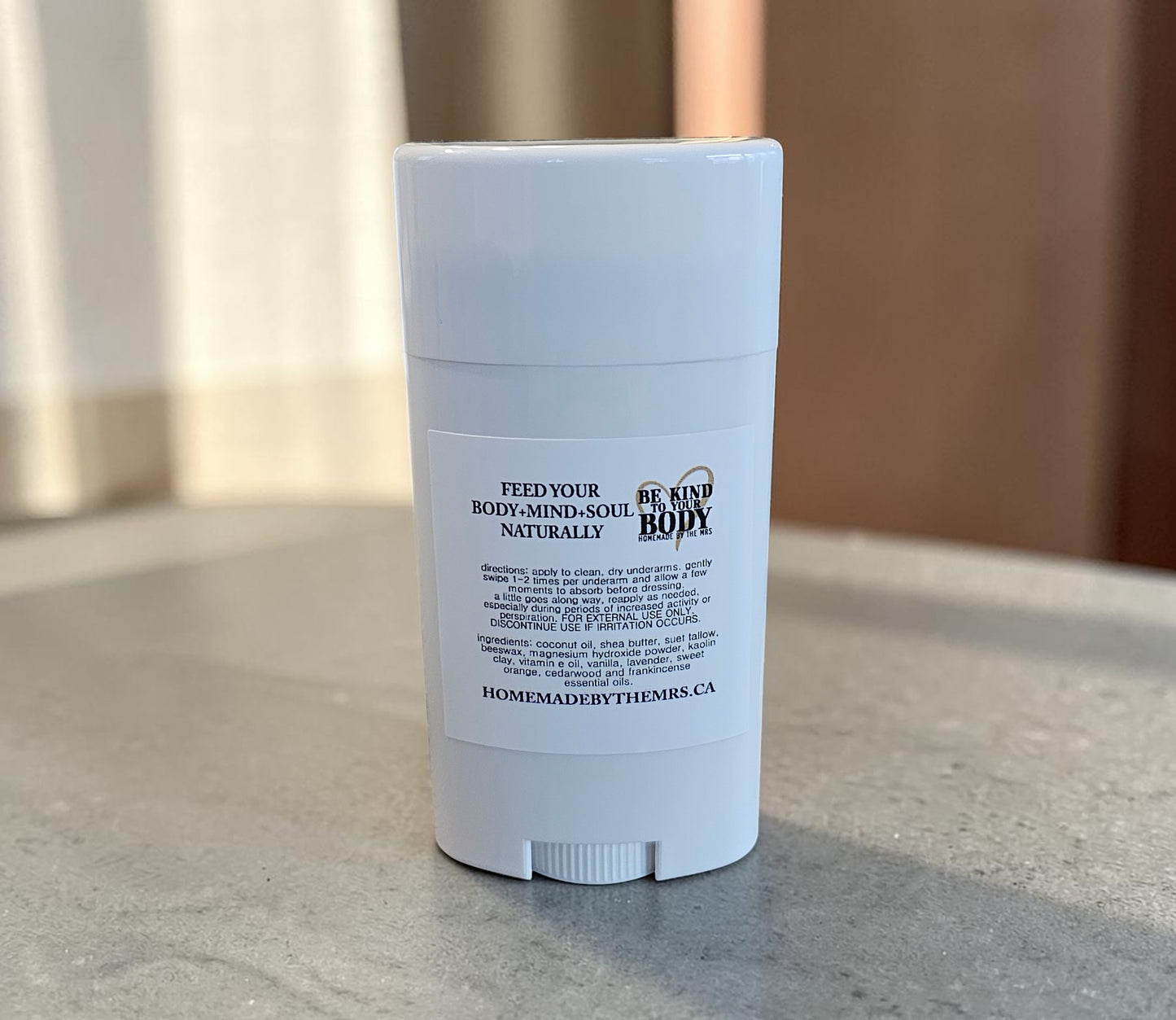 Deodorant Suet Tallow Magnesium (Warm Embrace) 2.5oz Plastic Applicator